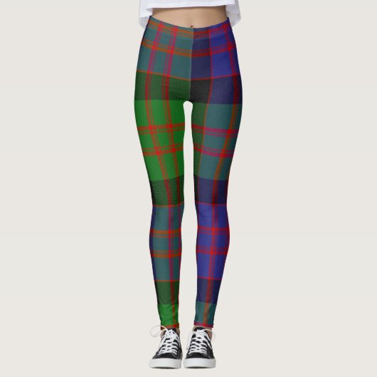MacDonald Scottish Clan Tartan Kariertes Muster Leggings (Vorderseite)