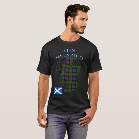 MacDonald Scottish Clan Tartan Scotland T-Shirt (Vorne ganz)