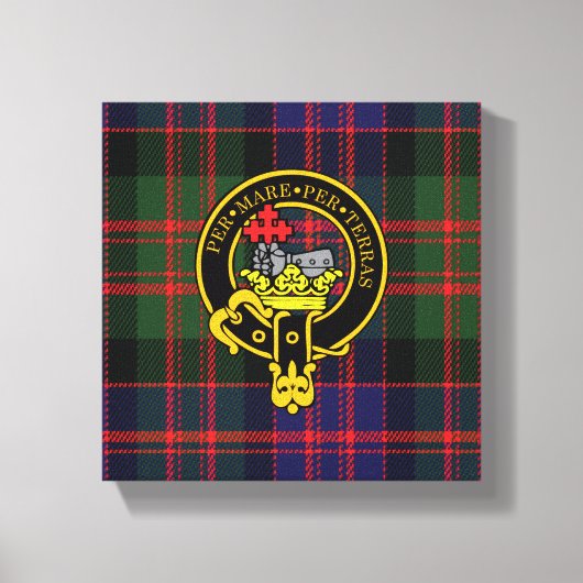 Macdonald Scottish Wappen und Tartan Canvas print Leinwanddruck (Vorderseite)