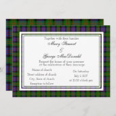 MacDonald Scottish Wedding Einladung (Vorne/Hinten)