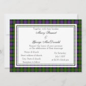 MacDonald Scottish Wedding Einladung (Vorderseite)