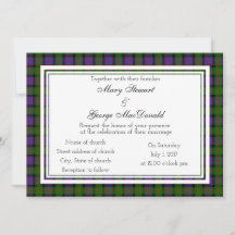 MacDonald Scottish Wedding Einladung