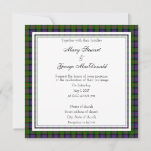MacDonald Scottish Wedding Square Einladung