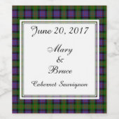 MacDonald Scottish Wedding Wine Label Weinetikett (Einzelnes Label)