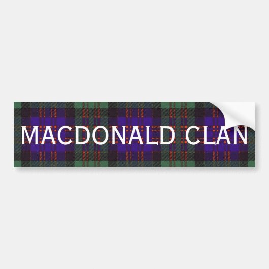 MacDonald ScottishTartan Autoaufkleber (Vorne)
