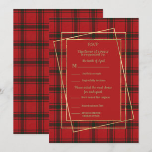MacDonald Sleet Modern mit goldenem Rahmen RSVP Einladung