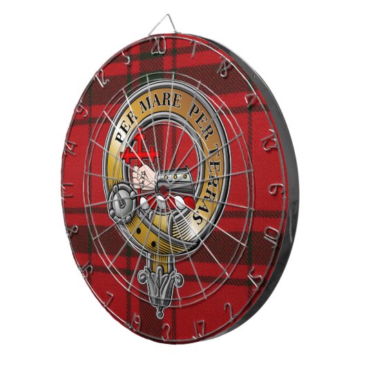 MacDonald Sleet Tartan & Abzeichen Dartscheibe (Vorderseite rechts)