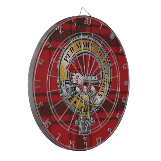 MacDonald Sleet Tartan & Abzeichen Dartscheibe (Vorderseite Links)