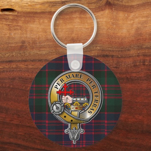 MacDonald Tartan & Abzeichen Schlüsselanhänger (Vorderseite)
