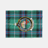 MacDonald Tartan, Badge & Crest Blanket Fleecedecke (Vorderseite (Horizontal))