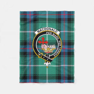 MacDonald Tartan, Badge & Crest Blanket Fleecedecke