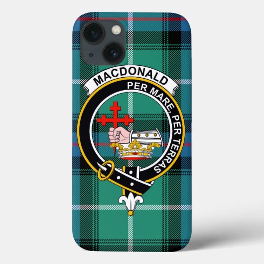 MacDonald Tartan, Badge & Crest Handyhülle Case-Mate iPhone Hülle (Rückseite)