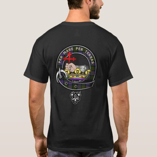 MacDonald Tartan Clan Abzeichen T - Shirt (Rückseite)