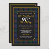 MacDonald Tartan Einladung zum 90. Geburtstag (Vorne/Hinten)
