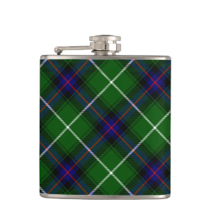 MacDonald Tartan grün kariert Flachmann