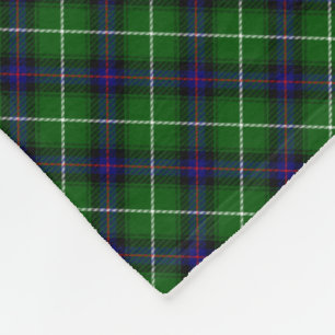 MacDonald Tartan grün kariert Fleecedecke