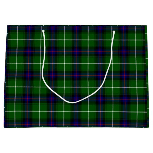 MacDonald Tartan grün kariert Große Geschenktüte (Vorderseite)