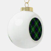 MacDonald Tartan grün kariert Keramik Kugel-Ornament (Links)