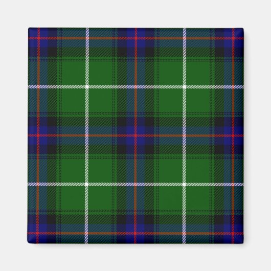 MacDonald Tartan grün kariert Magnet (Vorne)