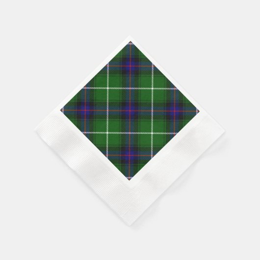 MacDonald Tartan grün kariert Serviette (Ecke)