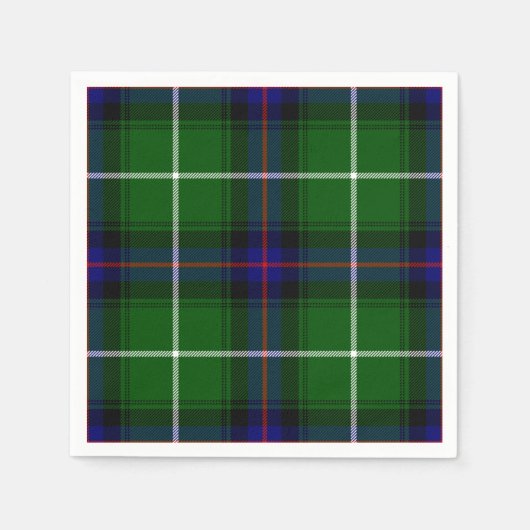 MacDonald Tartan grün kariert Serviette (Vorderseite)