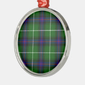 MacDonald Tartan grün kariert Silbernes Ornament (Links)