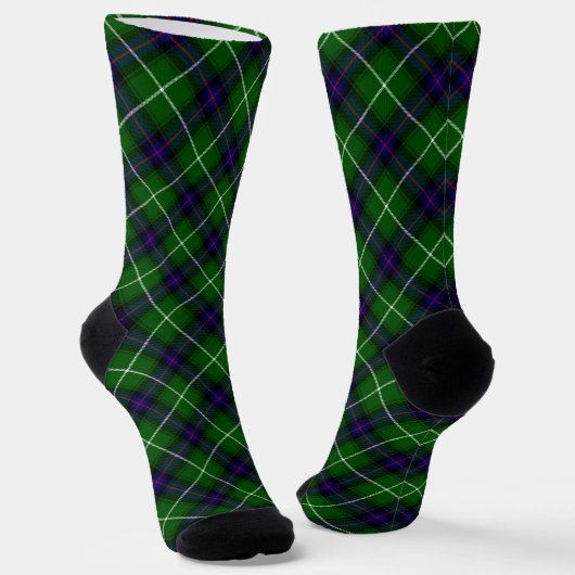 MacDonald Tartan grün kariert Socken (Gewinkelt)
