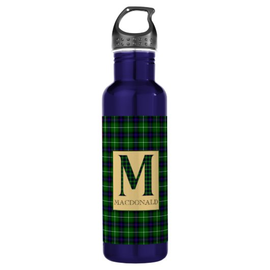 MacDonald Tartan Monogram M Edelstahlflasche (Vorderseite)