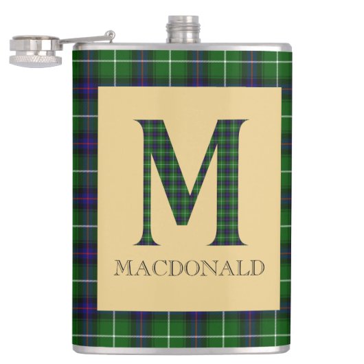MacDonald Tartan Monogram M Flachmann (Geöffnet)
