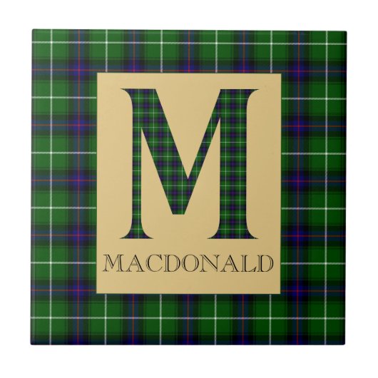 MacDonald Tartan Monogram M Fliese (Vorderseite)