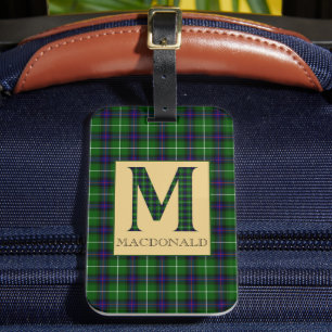 MacDonald Tartan Monogram M Gepäckanhänger