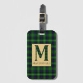 MacDonald Tartan Monogram M Gepäckanhänger (Vorderseite Vertikal)