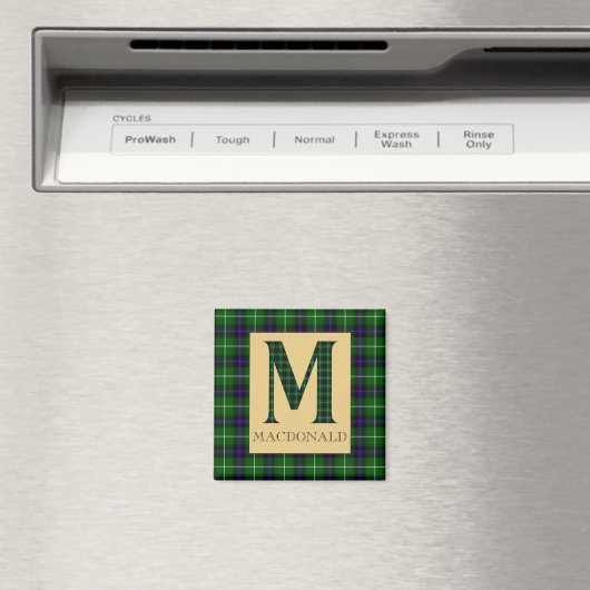 MacDonald Tartan Monogram M Magnet (In Situ (Geschirrspüler))