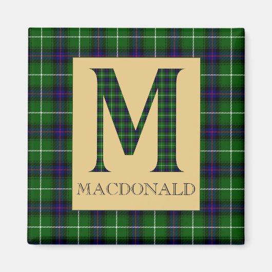 MacDonald Tartan Monogram M Magnet (Vorne)