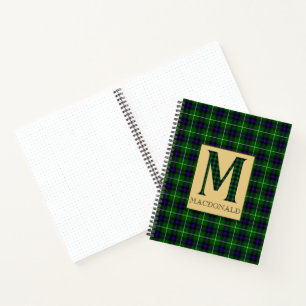 MacDonald Tartan Monogram M Notebook Notizblock