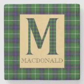 MacDonald Tartan Monogram M Steinuntersetzer (Vorderseite)