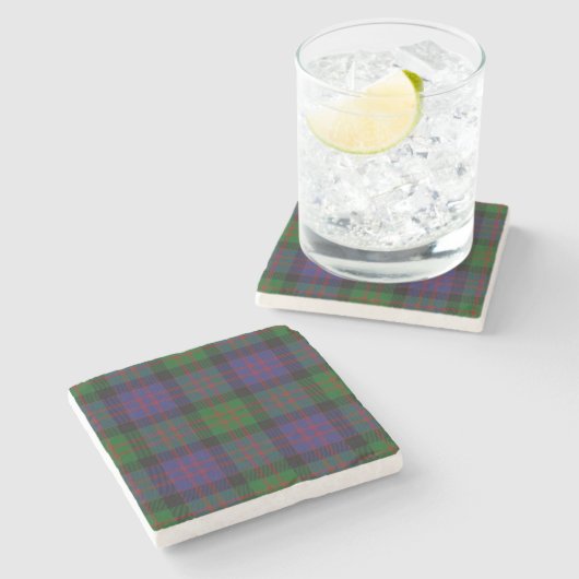 MacDonald Tartan Steinuntersetzer (Seitenansicht)