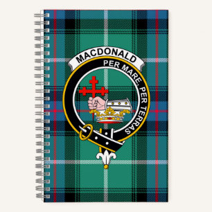 MacDonald-Tartan und Clan-Abzeichen Spiralblock Notizblock
