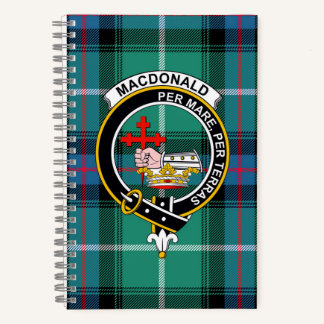 MacDonald-Tartan und Clan-Abzeichen Spiralblock Notizblock