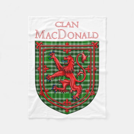 MacDonald von der Isles Ancient Tartan Fleecedecke (Vorderseite)