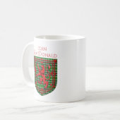 MacDonald von der Isles Ancient Tartan Kaffeetasse (Vorderseite Links)