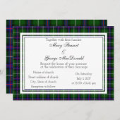 MacDonald von der Isles Scottish Wedding Einladung (Vorne/Hinten)