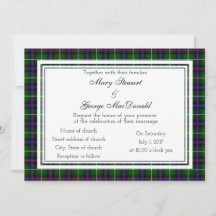 MacDonald von der Isles Scottish Wedding Einladung