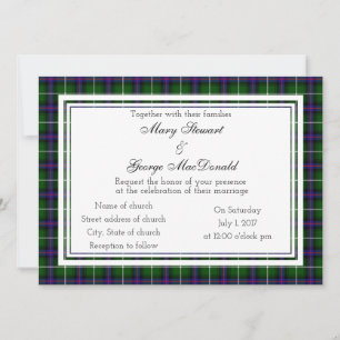 MacDonald von der Isles Scottish Wedding Einladung