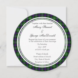 MacDonald von der Isles Scottish Wedding Round Einladung