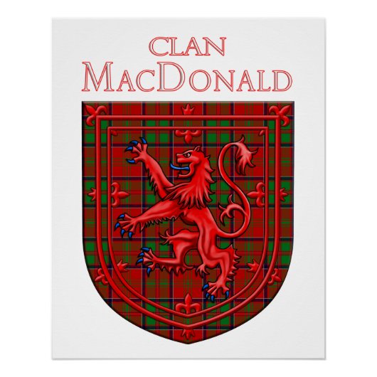 MacDonald von Glencoe Tartan Scottish Kariert Poster (Vorderseite)