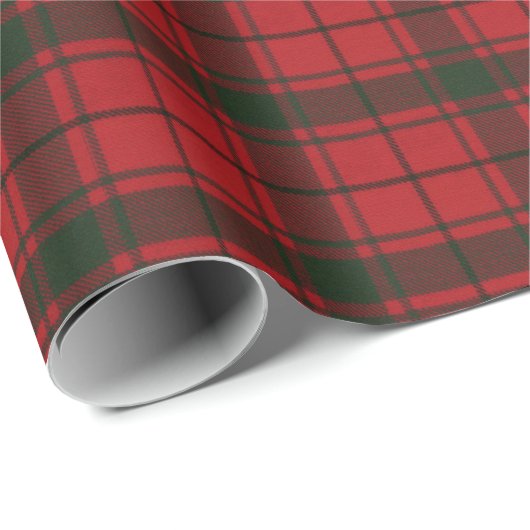 MacDonald von Isles Red Modern Scottish Tartan Geschenkpapier (Rolleneckpunkt)