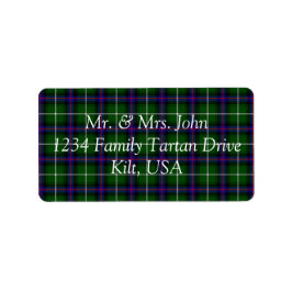 MacDonald von Isles Tartan Adressaufkleber