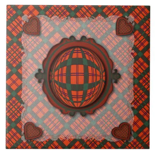 Macdonell Keppoch schottischen Clan Tartan - Fliese (Vorderseite)