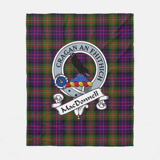 MacDonnell of Glengarry Modern Clan Abzeichen Tart Fleecedecke (Vorderseite)